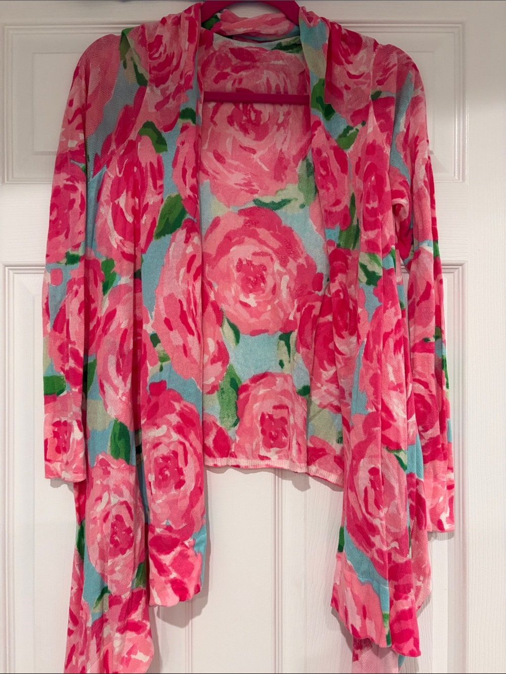 Lilly Pulitzer Open-Front Cardigan in Hotty Pink First Impressions